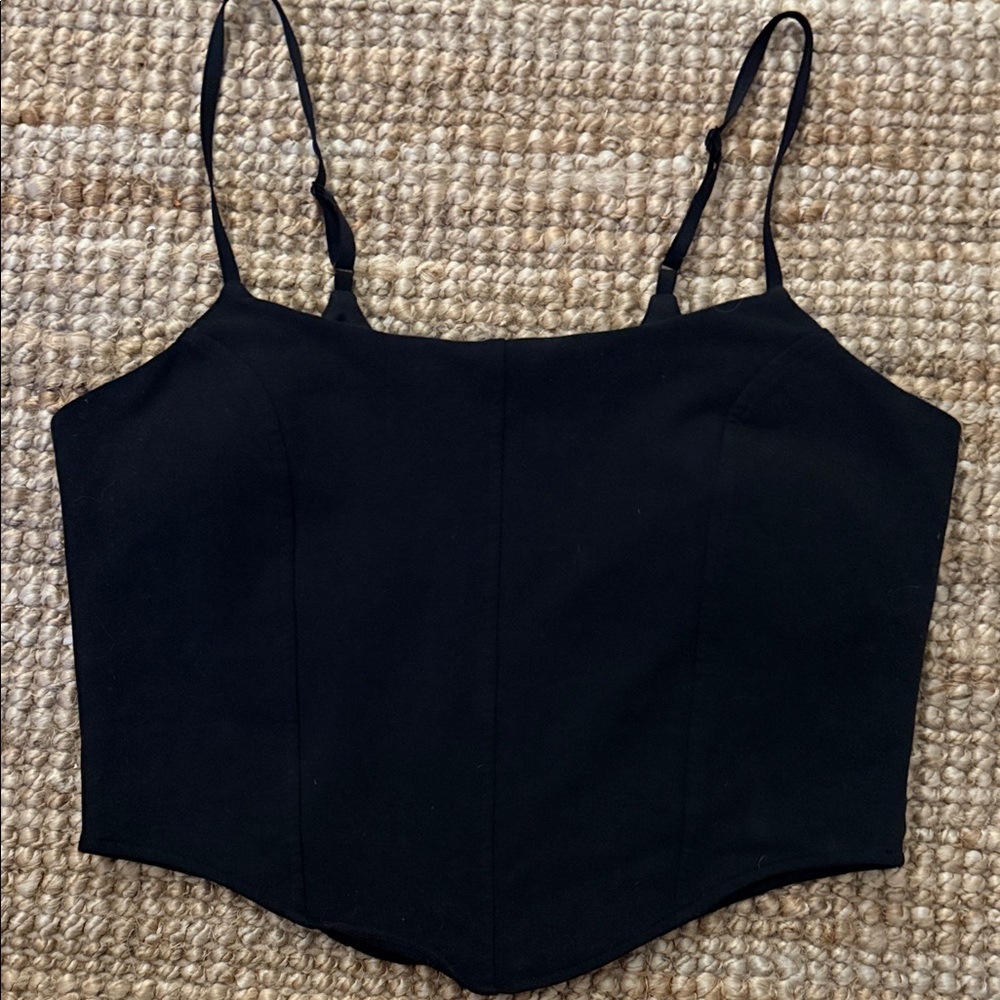 ALO Yoga Black Bandeau Crop Top